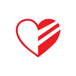 红色爱心矢量logo图标设计