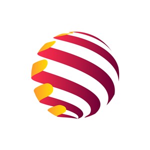 红黄色球体矢量logo图标