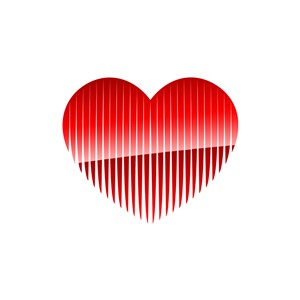 红爱心矢量logo图标