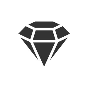 黑色钻石珠宝女性相关矢量logo图标