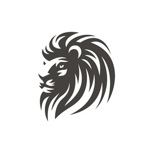 黑色雄狮矢量logo元素
