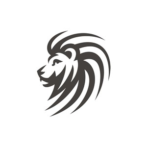 简约狮头矢量logo元素