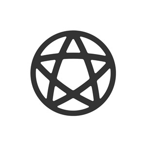 黑色星星矢量logo图标