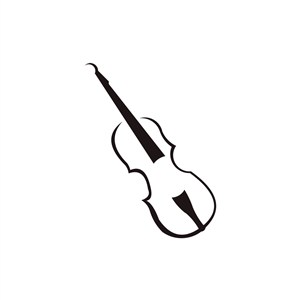 简约小提琴矢量logo图片