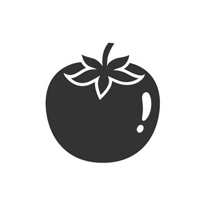 黑色柿子矢量logo