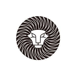 黑色狮子头矢量logo图标