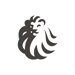黑色狮子矢量logo
