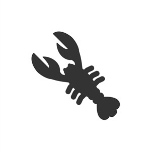 黑色皮皮虾矢量logo图标
