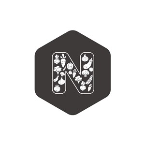 六边形字母N矢量logo素材