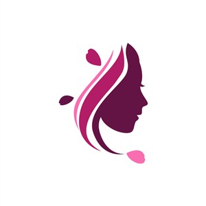 美容医疗logo设计--女性图像心形logo图标素材下载