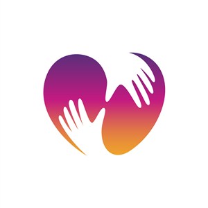 医疗机构logo设计-爱心双手拥抱元素logo图标素材下载