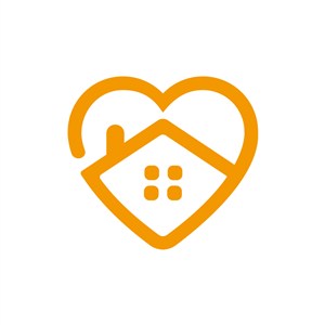 爱心房子矢量logo图标素材下载