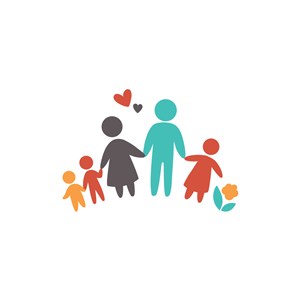 家居行业logo设计-爱心牵手人矢量logo图标素材下载