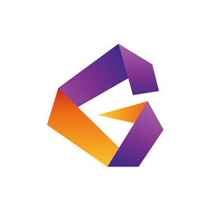 黄色紫色字母G矢量logo素材设计