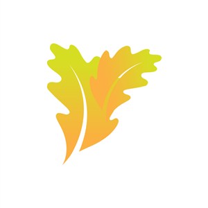 黄色树叶矢量logo图标设计素材