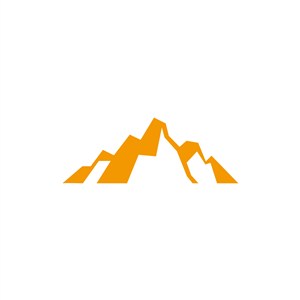 黄色山峰矢量logo设计素材