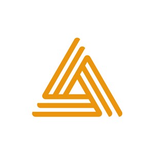 黄色金三角矢量logo图标设计素材