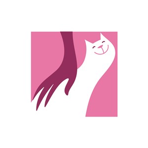 服饰时尚logo设计--笑脸猫logo图标素材下载