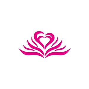 美容医疗logo设计--花朵心logo图标素材下载