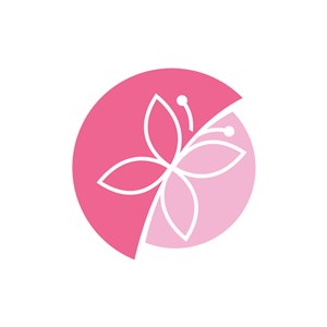 服饰时尚logo设计--蝴蝶月亮logo图标素材下载
