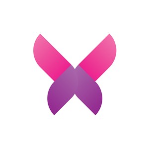 服饰时尚logo设计--抽象蝴蝶logo图标素材下载