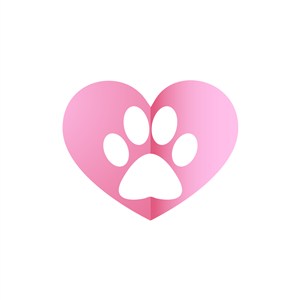 运动休闲logo设计--宠物脚印logo图标素材下载
