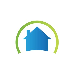 家居地产logo设计--房子半圆logo图标素材下载