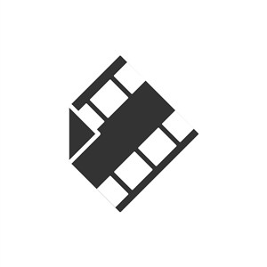 设计传媒logo设计--电影黑色立体影视logo图标素材下载