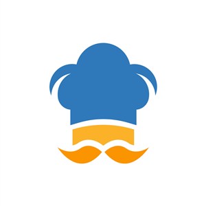 食品公司logo设计--厨师帽胡子logo图标素材下载