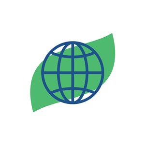 商务贸易logo设计--地球叶子logo图标素材下载