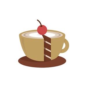 餐饮食品logo设计--蛋糕咖啡杯logo图标素材下载