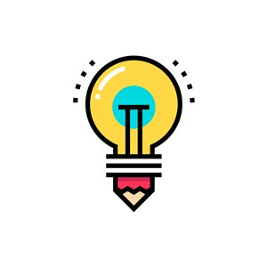 设计公司logo设计--创意想法灯泡logo图标素材下载