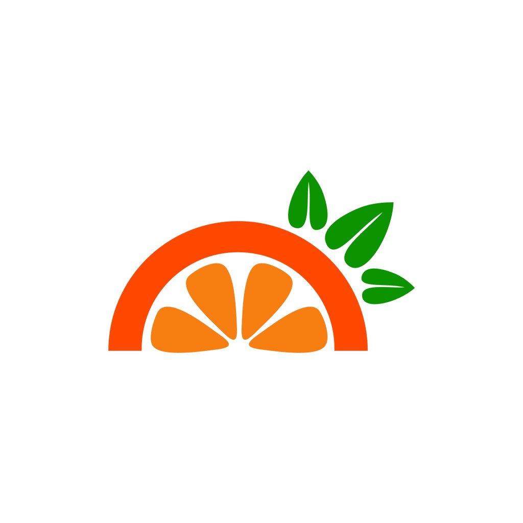 果汁logo设计--橙子logo图标素材下载