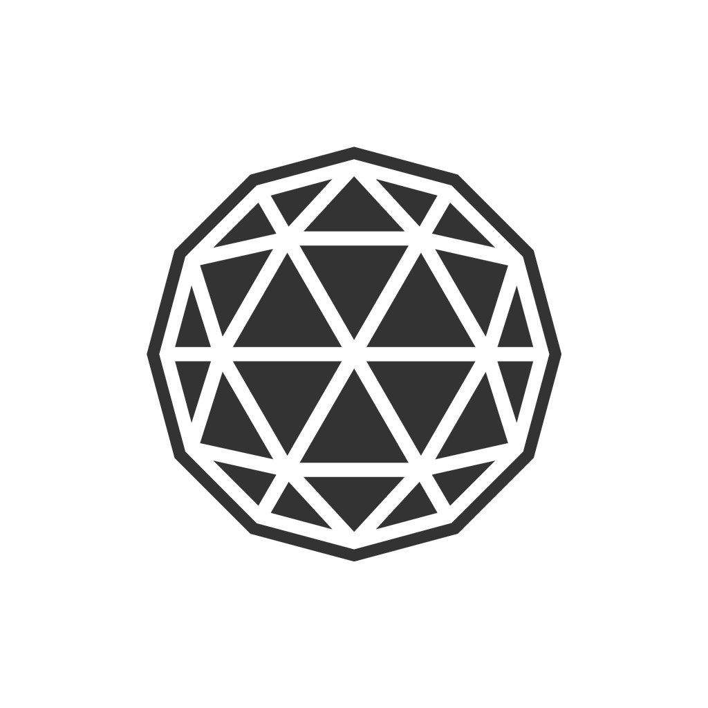 多边体球形钻石矢量logo图标