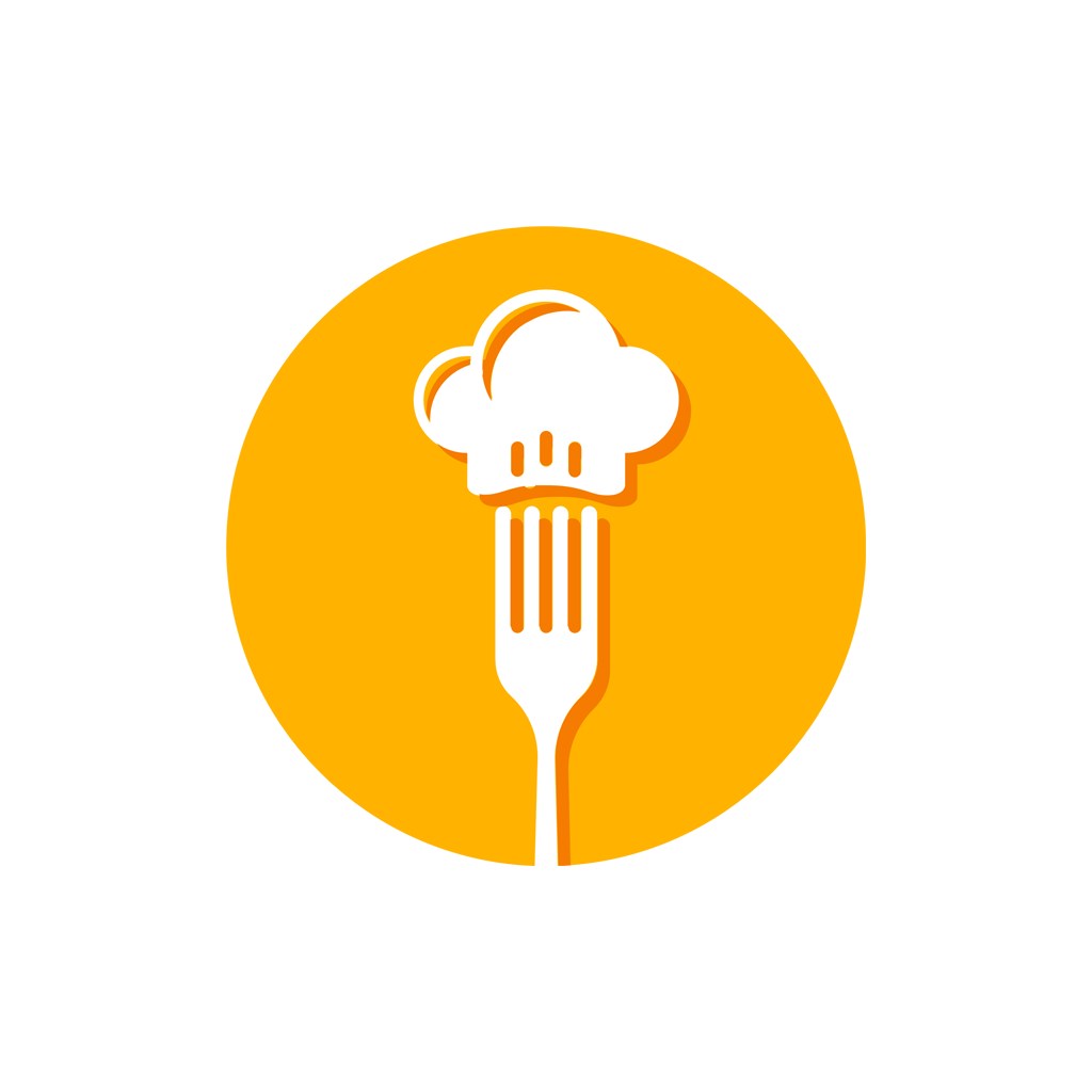 餐饮行业-叉子厨师帽矢量图logo素材