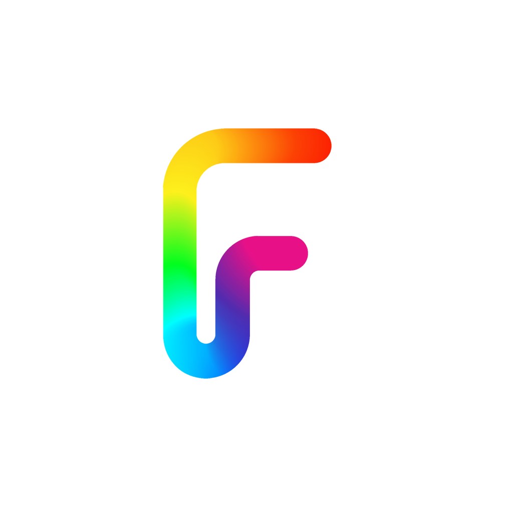 彩色字母F矢量logo图标素材下载