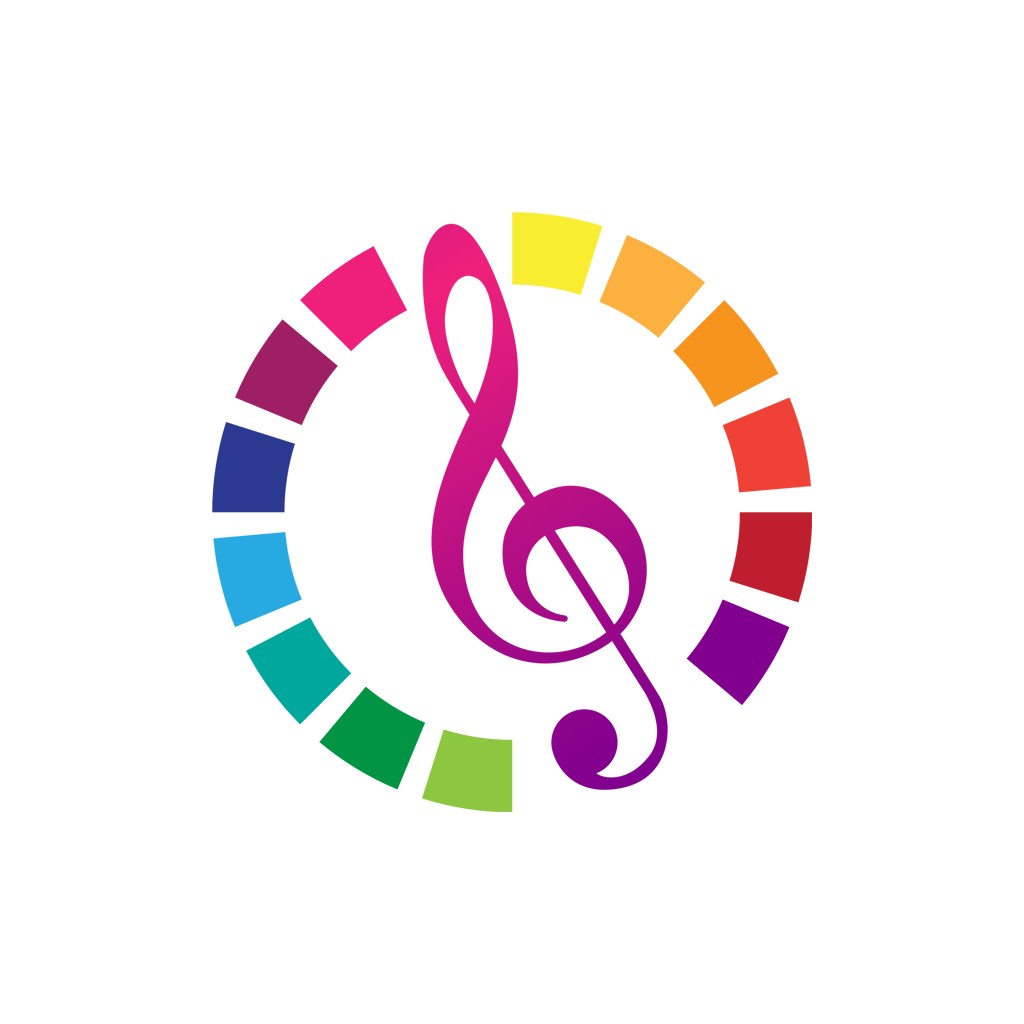 艺术行业-彩色音符矢量logo图标素材下载