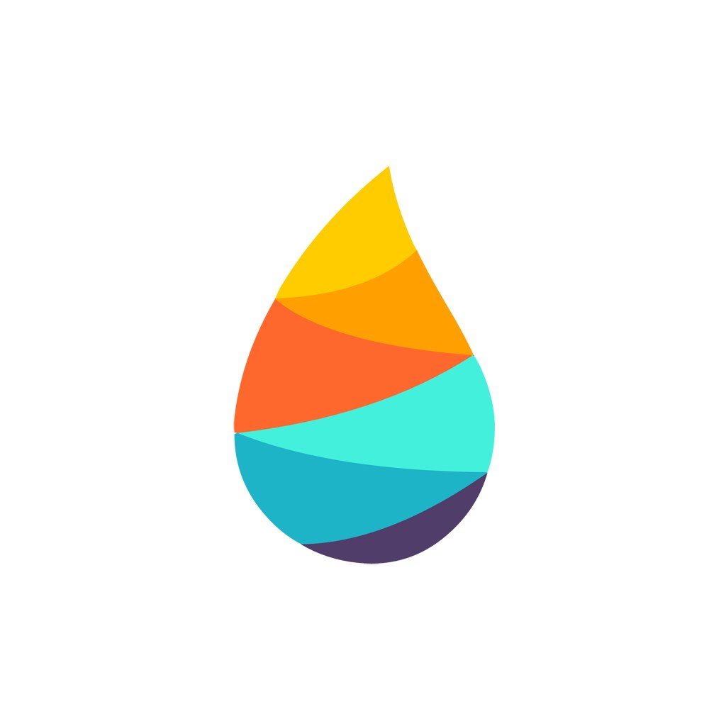 彩色水滴形状矢量logo标志素材logo图标素材下载