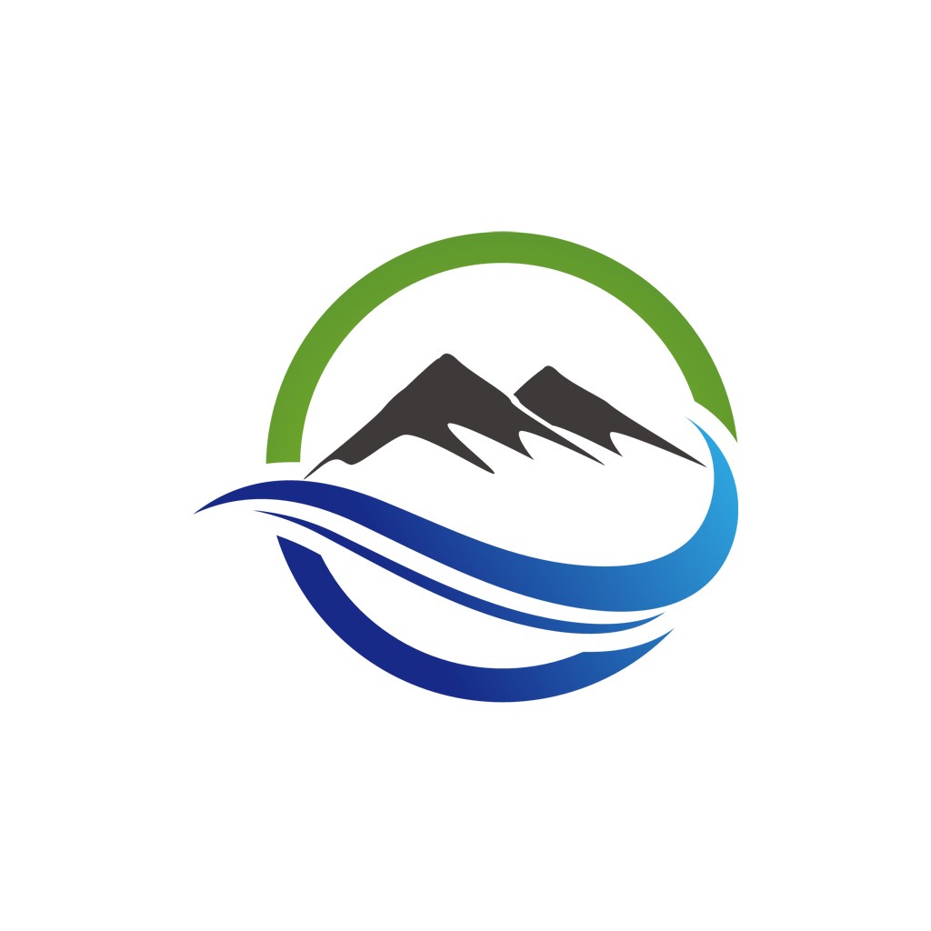 彩色山峰水矢量logo图标素材下载 