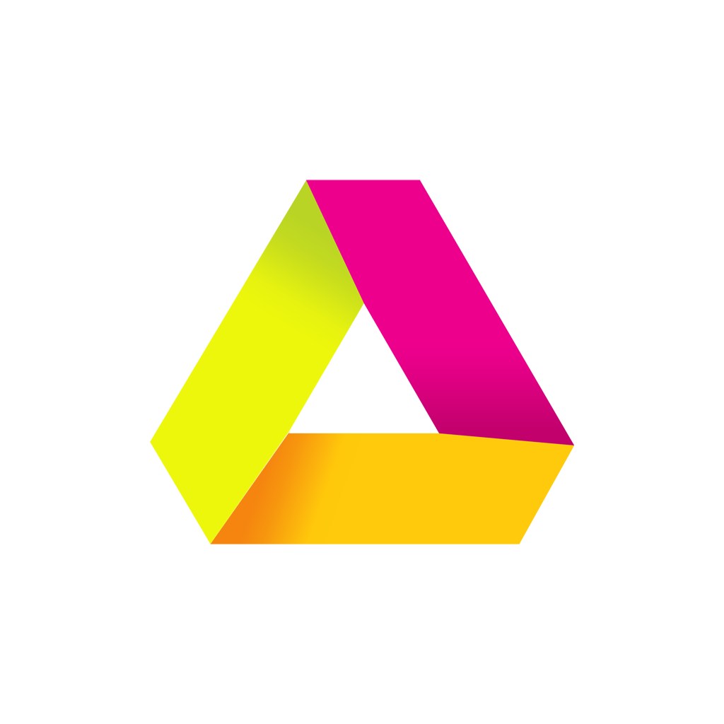 彩色三角矢量logo图标素材下载 
