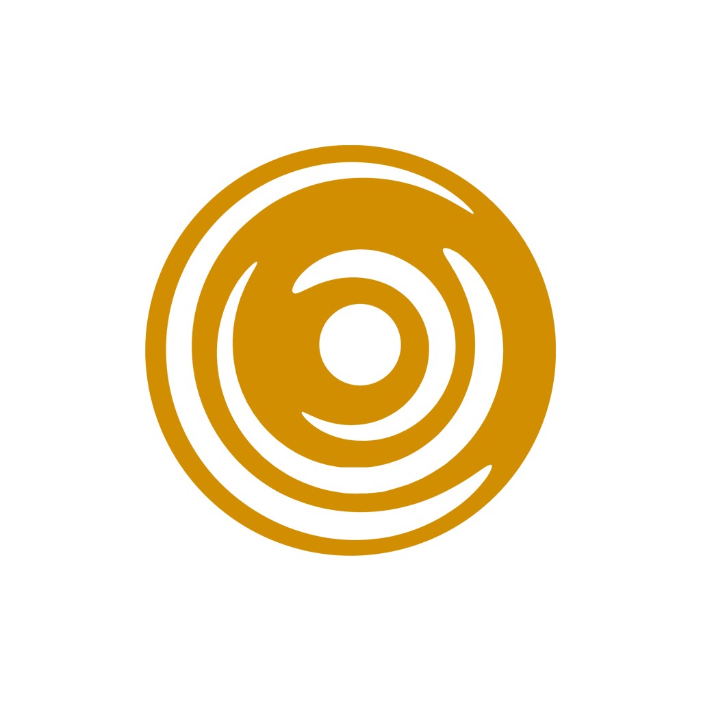黄色甜甜圈抽象矢量logo设计