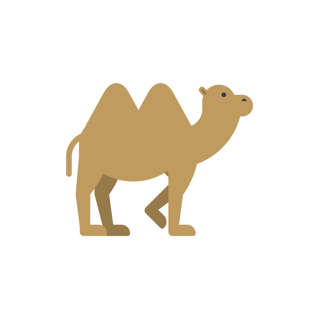 行走的骆驼logo设计图标