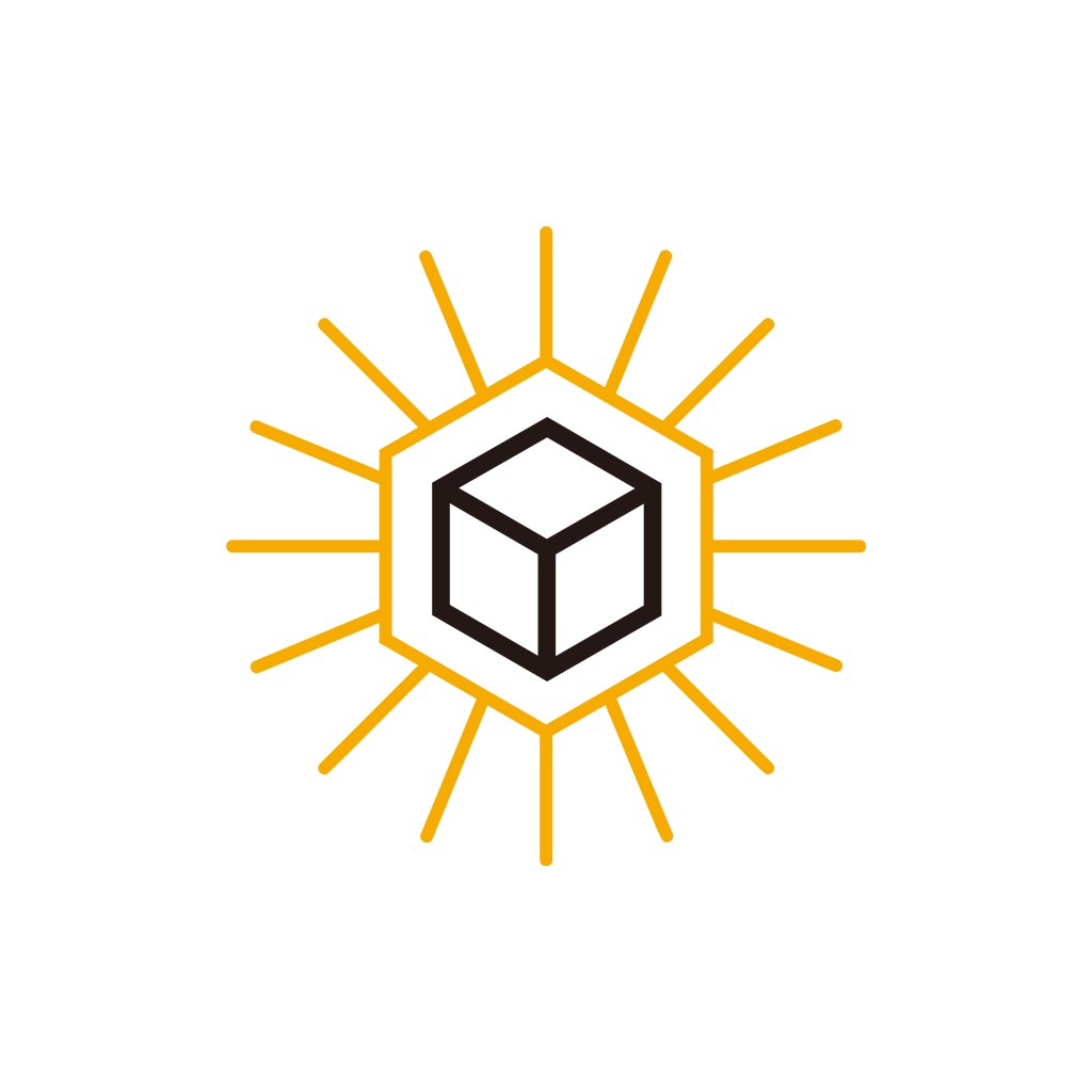 黄色正方体创意想法矢量logo图标