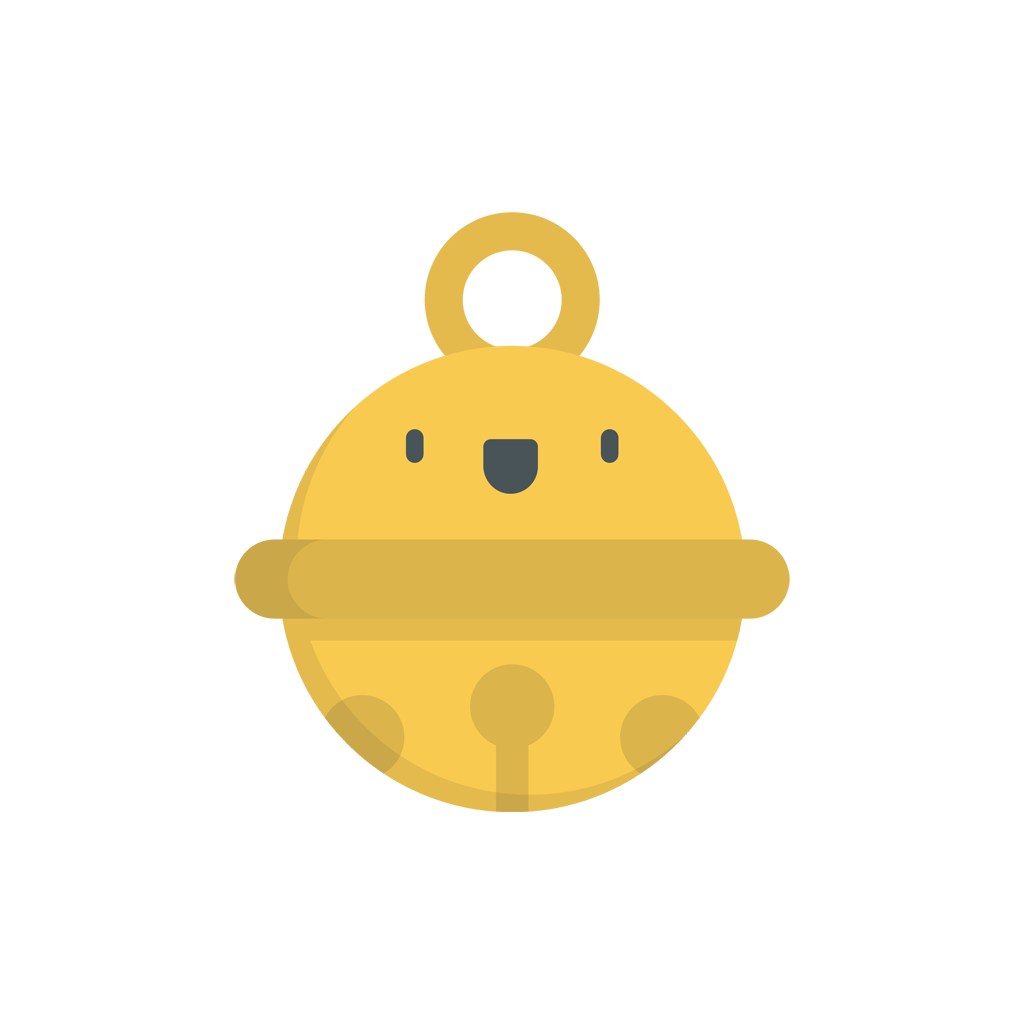金黄色铃铛矢量logo元素设计