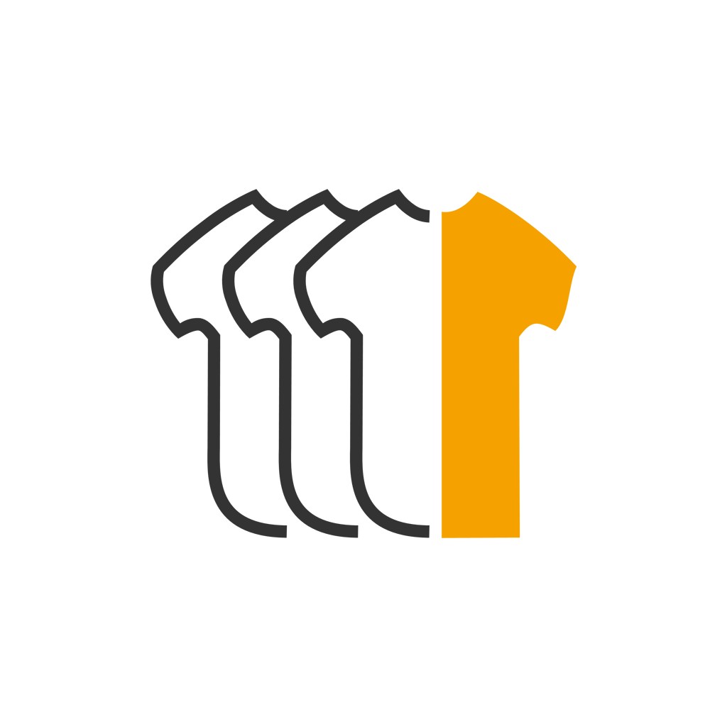 黄色t恤相关矢量logo图标设计