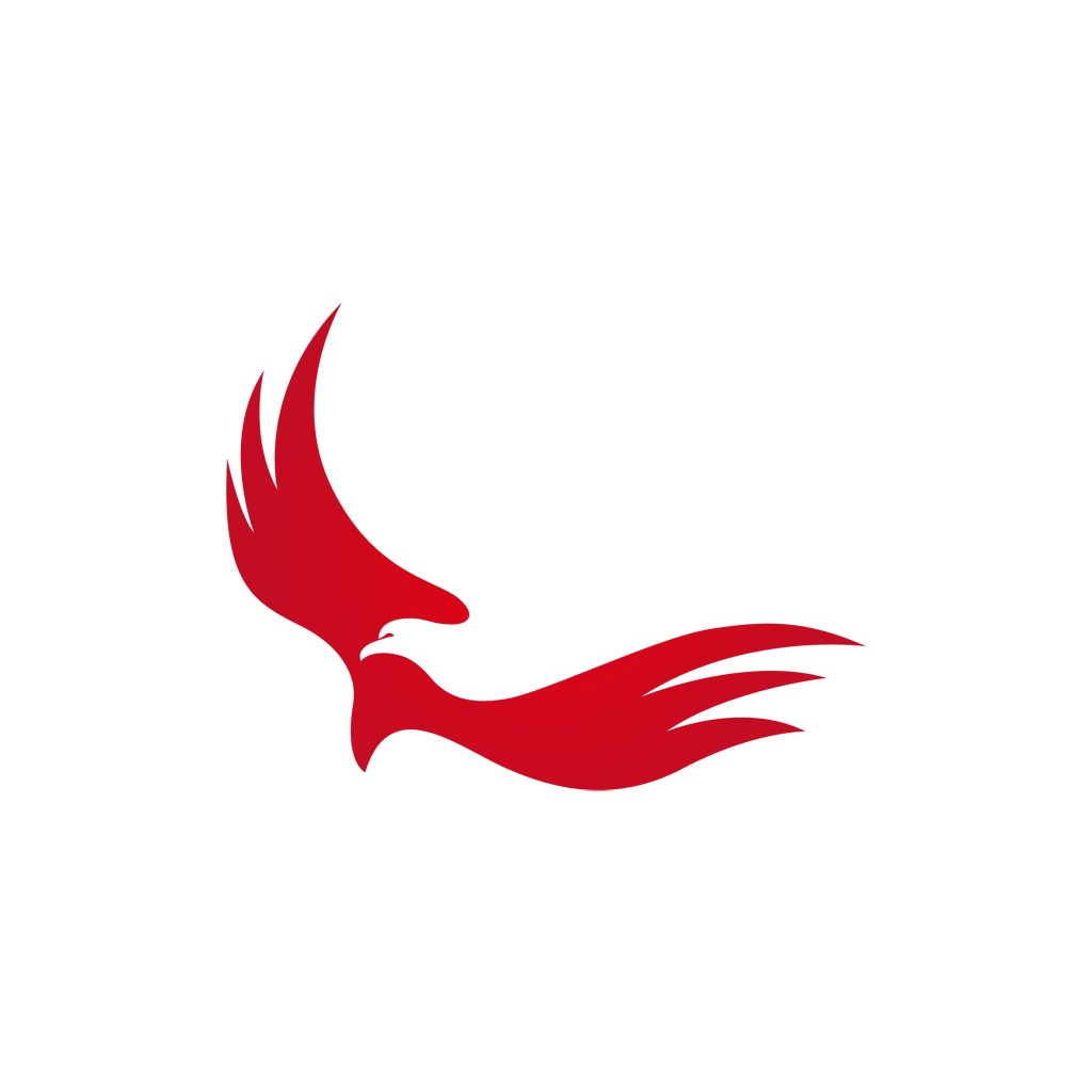 红色飞鹰矢量logo图标设计素材