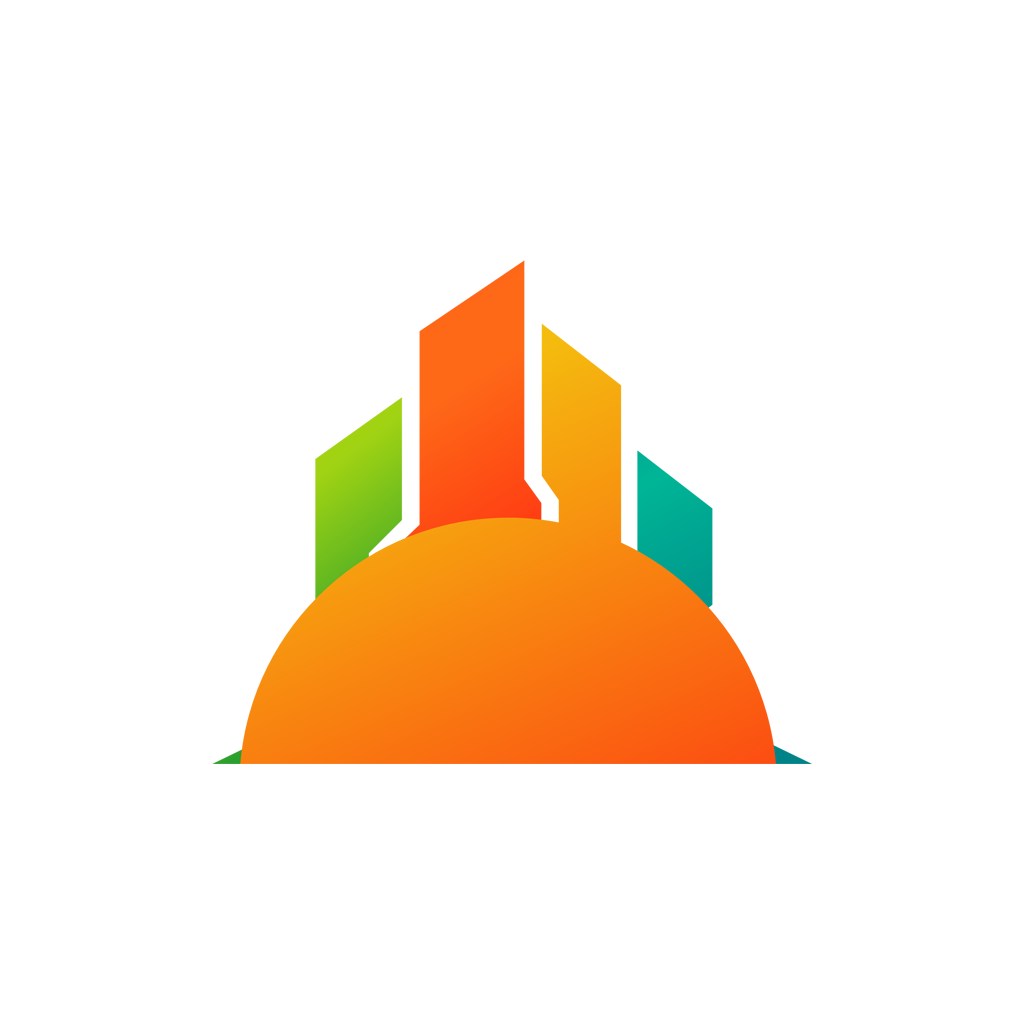 地产建筑-彩色建筑矢量logo图标素材下载