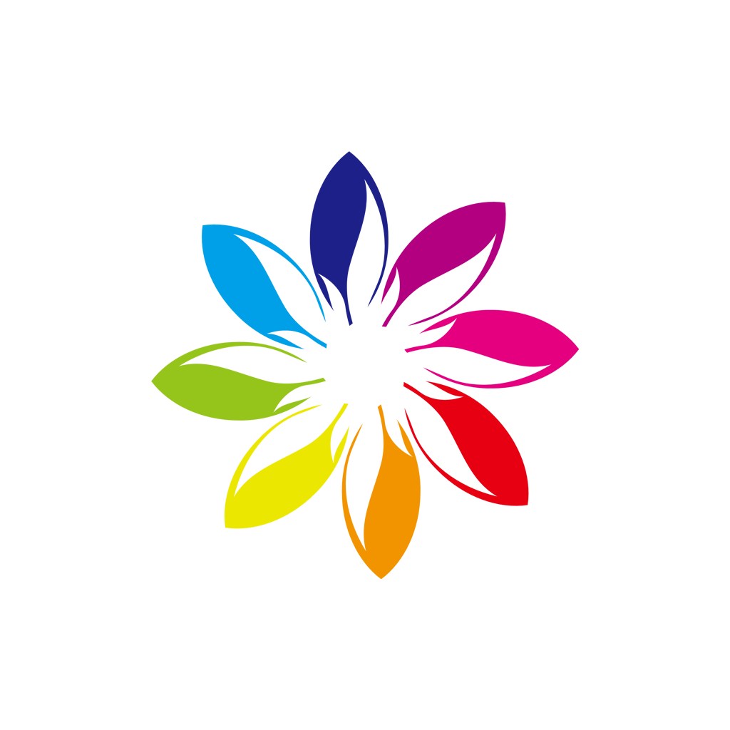 彩色花朵矢量logo图标素材下载l