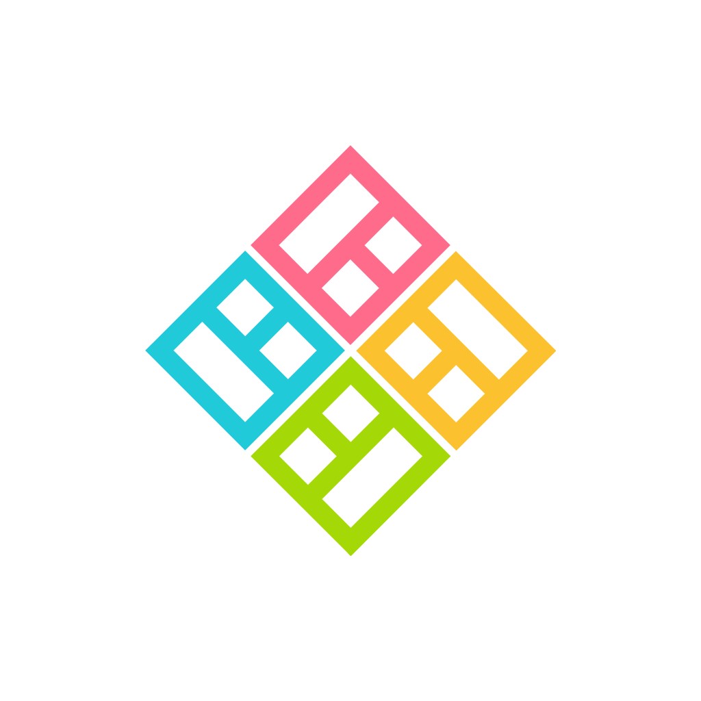 彩色方块矢量logo图标素材下载
