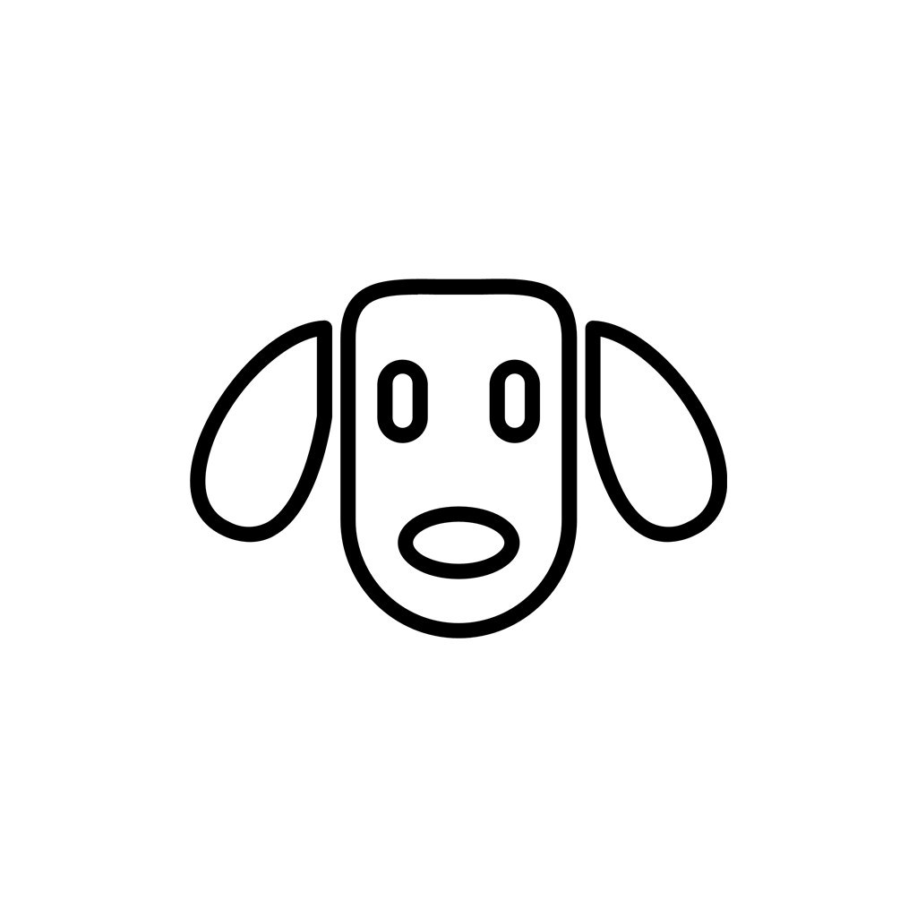 服饰时尚logo设计--宠物狗狗线稿logo图标素材下载